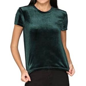 NWOT ONLY green velvet top 38